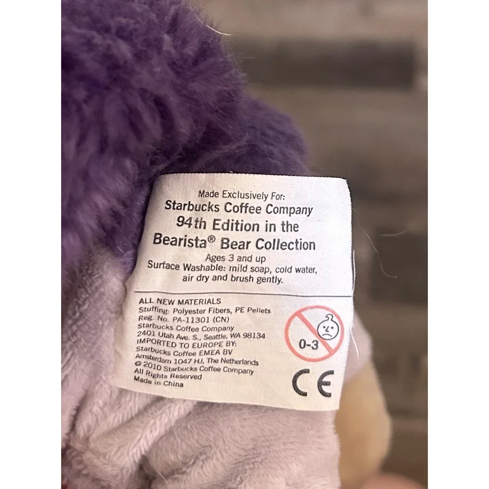 Starbucks Bearista Bear Halloween Wolf Plush 94th Edition 2010 Trick or Treat